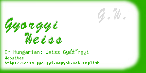 gyorgyi weiss business card